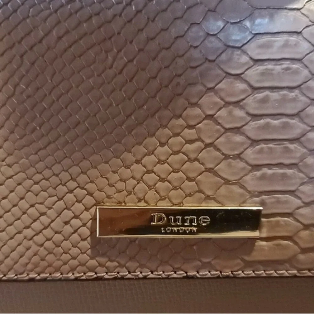Dune London Hand Bag Pink And Rose Gold Removable Crossbody Strap 9.25x8x4.5